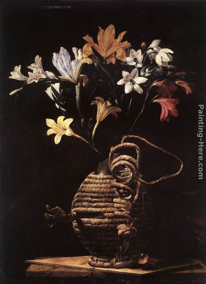 Guido Cagnacci Flowers in a Flask